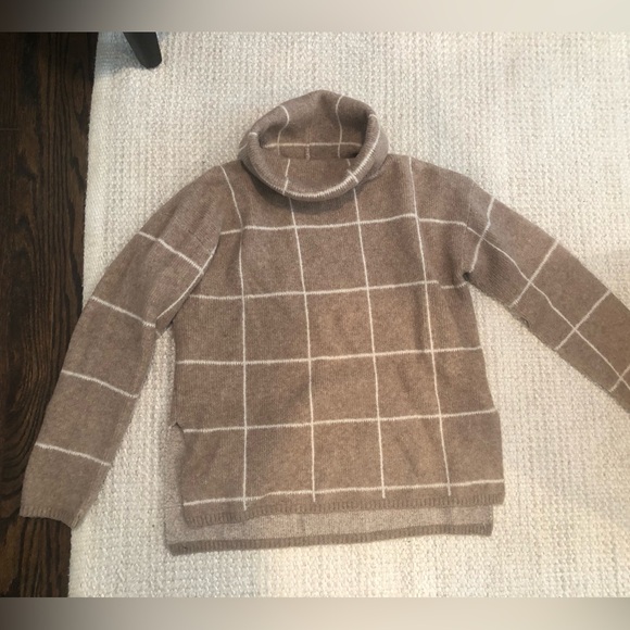 Madewell: Windowpane Turtleneck Sweater. XXS. - Picture 5 of 7